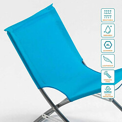 Avis Beach And Garden Design Chaise de plage transat pliante fauteuil piscine acier Rodeo, Couleur: Bleu