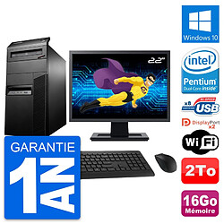 PC Tour Lenovo M93p Ecran 22" Intel G3220 RAM 16Go Disque 2To Windows 10 Wifi · Occasion 