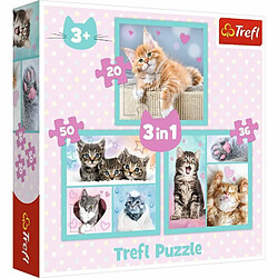 Trefl Puzzle 3in1 Cute pets 