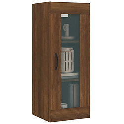 Maison Chic Armoire murale suspendue,Meuble de Rangement pour salon,cuisine Chêne marron 34,5x34x90 cm -MN43063 pas cher