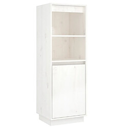 Maison Chic Buffet,Meuble de Rangement,commode pour salon,Cuisine Blanc 37x34x110 cm Bois massif de pin -MN97646