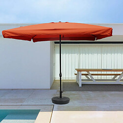 Concept Usine Parasol droit carré 2,95 x 2,95 m terracotta PALERME