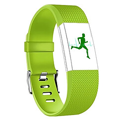 Wewoo Bracelet pour montre connectée Dragonne sport ajustable carrée FITBIT Charge 2 Vert