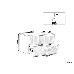 Avis Beliani Meuble de salle de bain 80 x 52 cm noir QUINTELA