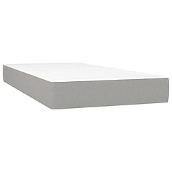 Acheter vidaXL Sommier à lattes de lit et matelas Gris clair 90x190 cm Velours