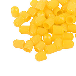 Avis 100x voiture en plastique moto moto camion roue valve de pneu tige casquettes jaune chaud