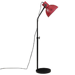 Avis vidaXL Lampadaire 25 W rouge délavé 30x30x90-150 cm E27