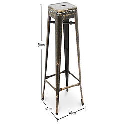 ICONIK INTERIOR Tabouret de bar - Design industriel - 60cm - Nouvelle édition - Stylix Vert clair pas cher