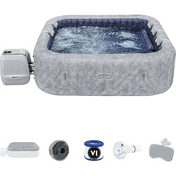 Spa gonflable BESTWAY - Lay-Z-Spa San Francisco Hydrojet Pro - 230 x 230 x 71 cm - 5/7 places - Carré (bâche, une cartouche)