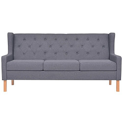 Avis Maison Chic Ensemble de canapés 3 pcs, Canapé droit Sofa pour Salon tissu gris -GKD845122