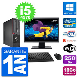 PC Fujitsu E720 DT Ecran 27" Intel i5-4570 RAM 16Go Disque 250Go Windows 10 Wifi · Occasion 