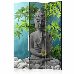 Paris Prix Paravent 3 Volets Meditating Buddha 135x172cm