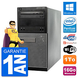 PC Tour Dell OptiPlex 3020 Intel G3220 RAM 16Go Disque Dur 1To Windows 10 Wifi · Occasion 