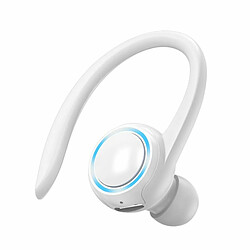 A1S Oreillette Bluetooth Suspendue Oreille Intra-Auriculaire True Stéréo Sans Fil Sport Business Écouteurs Blanc 