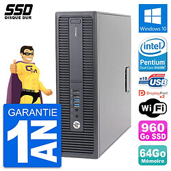 PC HP ProDesk 600 G2 SFF Intel Pentium G4400 RAM 64Go SSD 960Go Windows 10 Wifi · Occasion 