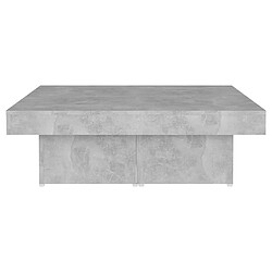 Acheter vidaXL Table basse gris béton 90x90x28 cm bois d'ingénierie