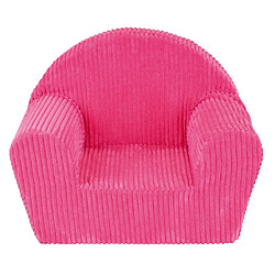 Jemini/Fun House Fauteuil club velours côtelé rose