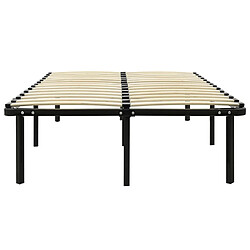 Avis Maison Chic Lit adulte - Lit simple Cadre de lit,Structure du lit Contemporain Noir Métal 160 x 200 cm -MN51649