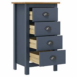 Avis Maison Chic Commode Buffet - Meuble de rangement Hill Gris 46x35x80 cm Bois de pin solide -GKD12562