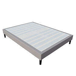 King Of Dreams Sommier Tapissier Gris 80x200 déhoussable housse lavable - revetement Tissu PVC