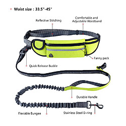 Acheter Universal Laisse mains libres pour chien Laisse réfléchissante imperméable à l'eau pour chien Lead Running Sac pour ceinture réglable pour chien de taille moyenne |