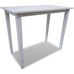 vidaXL Table de bar en bois Blanc