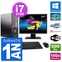 PC Fujitsu E920 DT Ecran 27" Intel i7-4790 RAM 16Go Disque 500Go Windows 10 Wifi · Occasion 