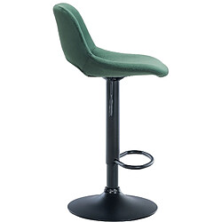 Decoshop26 Tabourets de bar chaises haute x2 avec repose-pieds en velours vert piètement métallique noir 10_0004081 pas cher