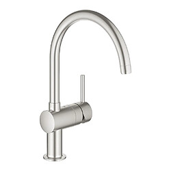 Grohe - Mitigeur évier Minta bec en C SuperSteel - 32917DC0 