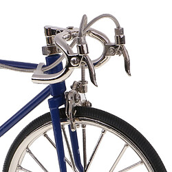 1:10 échelle à allumage en fonte de course modèle de vélo réplique vélo jouet bleu foncé