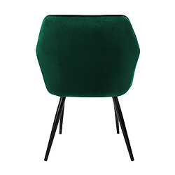 Acheter Chaise de salle à manger, lot de 2, vert foncé, revêtement velours, pieds métalliques, matériel de montage inclus ML-Design