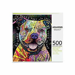 AQUARIUS Dean Russo Pit Bull Puzzle (Puzzle 500 piAces) - Sans reflets - Ajustement prAcis - Marchandises et objets de collection Dean Russo sous licence officielle - 16 x 20 pouces