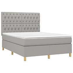 Avis Sommier à lattes,Cadre à lattes de lit et matelas et LED pour Adulte Gris clair 140x200 cm -MN43427