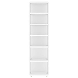 Avis vidaXL Armoire à chaussures Blanc 27,5x27x102 cm Bois d'ingénierie