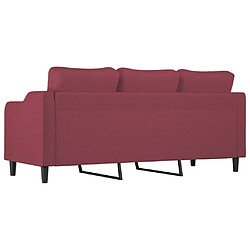 Acheter vidaXL Canapé à 3 places Rouge bordeaux 180 cm Tissu