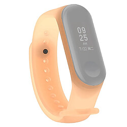 Wewoo Bracelet pour montre connectée Bande de en silicone translucide coloré Xiaomi Mi Band 3 & 4 Orange 