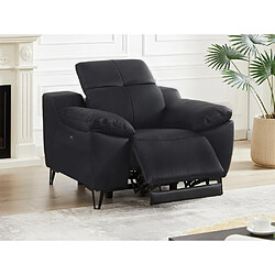 Acheter Vente-Unique Fauteuil relax électrique en cuir noir ROVETO