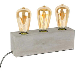 Home Deco Light Lampe à poser pour 3 ampoules finition ciment.