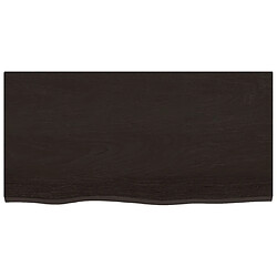 Avis vidaXL Étagère murale marron foncé 80x40x2 cm bois chêne massif traité