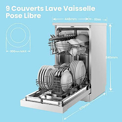 Lave-vaisselle Comfee 45cm pose libre 9 couverts