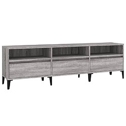 Maison Chic Meuble TV scandinave gris - Banc TV pour salon Sonoma 150x30x44,5 cm bois d'ingénierie -MN83193