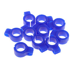 10pcs bagues de doigt en résine de gel de silice avec support à main pour fumeur bleu