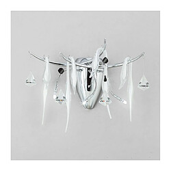 Luminaire Center Applique murale Cygnet 3 Ampoules chrome poli/verre noir/cristal