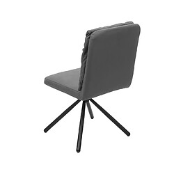 Avis Decoshop26 Chaise à manger fauteuil lounge pivotant en tissu gris 04_0002245