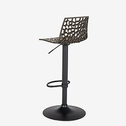 Acheter Tabouret Design Cuisine Bar Base Noire Mate Réglable Grand Soleil Spider Matt, Couleur: Marron