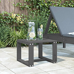 vidaXL Table d'appoint de jardin gris 40x38x28,5 cm bois massif de pin