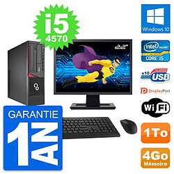 PC Fujitsu E720 DT Ecran 22" Intel i5-4570 RAM 4Go Disque 1To Windows 10 Wifi · Occasion 