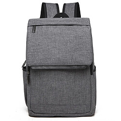 Wewoo Sacoche pour ordinateur portable gris MacBook 15,6 pouces et moins, Samsung, Lenovo, Sony, DELL Alienware, CHUWI, ASUS, HP étudiants, taille: 42x30x12cm, en toile multifonction Sac à dos à bandoulière universel