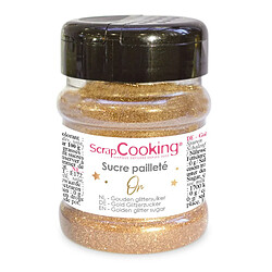 Scrapcooking Pot de sucre pailleté - Or 160 g