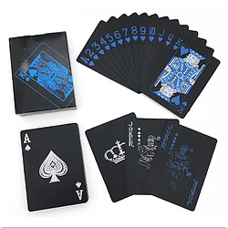 Universal 2 cartes à jouer étanches et balades en plastique flexible PVC (bleu) 